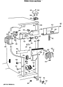 FRESH FOOD SECTION Diagram and Parts List for TFK24ZFSMAD  General Electric Refrigerator