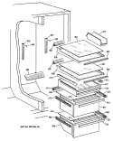 Section Diagram and Parts List for TFK24ZFSMAD  General Electric Refrigerator