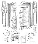Section Diagram and Parts List for TFG20JRTCWW  General Electric Refrigerator
