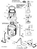 TUB, BASKET & AGITATOR Diagram and Parts List for WWA8990SCLAA  General Electric Washer