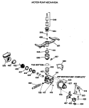 MOTOR - PUMP MECHANISM Diagram and Parts List for GSD1150T62  General Electric Dishwasher