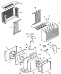 Section Diagram and Parts List for ACV05LAB3  General Electric Air Conditioner