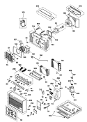 Section Diagram and Parts List for AJJH11DFV1  General Electric Air Conditioner