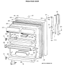 FRESH FOOD DOOR Diagram and Parts List for TBX19JITERWH  General Electric Refrigerator
