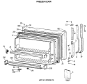 FREEZER DOOR Diagram and Parts List for TBX19JITMRAD  General Electric Refrigerator