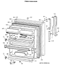 FRESH FOOD DOOR Diagram and Parts List for TBX19JITMRAD  General Electric Refrigerator