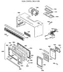 DOOR, CONTROL, GRILL & CASE Diagram and Parts List for JVM260BV01  General Electric Microwave