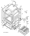 Section Diagram and Parts List for JGBS04GPR4  General Electric Range