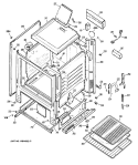 Section Diagram and Parts List for JGSS05GER5  General Electric Range