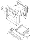 Section Diagram and Parts List for JGSS05GER5  General Electric Range