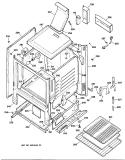 Section Diagram and Parts List for JGBS14GES2  General Electric Range