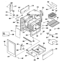 Section Diagram and Parts List for JBP15GIT1WH  General Electric Range
