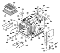 Section Diagram and Parts List for JKP14WT1WW  General Electric Wall Oven