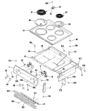 Section Diagram and Parts List for JMS08GT1AD  General Electric Range