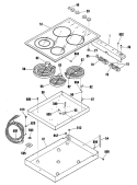 Part Location Diagram of WB57K5245 GE GLASS MAIN TOP ASSEMBLY 4262991