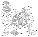 Section Diagram and Parts List for JKP18AT1AA  General Electric Wall Oven