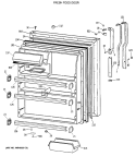 FRESH FOOD DOOR Diagram and Parts List for TBH21JATERWH  General Electric Refrigerator