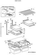 SHELF PARTS Diagram and Parts List for TBH21JATERWH  General Electric Refrigerator