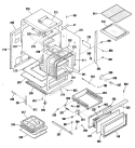 Section Diagram and Parts List for JGRS14GET1BB  General Electric Range
