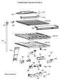 COMPARTMENT SEPARATOR PARTS Diagram and Parts List for TBX19JATNRWH  General Electric Refrigerator