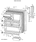 FRESH FOOD DOOR Diagram and Parts List for TBX24JISLRAD  General Electric Refrigerator