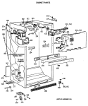 CABINET PARTS Diagram and Parts List for TBX24JISLRAD  General Electric Refrigerator