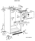 CABINET PARTS Diagram and Parts List for TBX25JASLRAD  General Electric Refrigerator