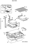 SHELF PARTS Diagram and Parts List for TBX25JASLRAD  General Electric Refrigerator