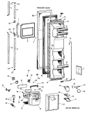 FREEZER DOOR Diagram and Parts List for TFG22PRTCWW  General Electric Refrigerator