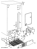 Section Diagram and Parts List for TFG22PRTCWW  General Electric Refrigerator