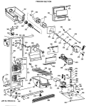 FREEZER SECTION Diagram and Parts List for TFG22ZRTCWH  General Electric Refrigerator