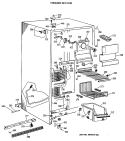 FREEZER SECTION Diagram and Parts List for TFG24PATCWW  General Electric Refrigerator