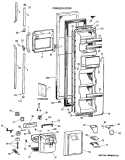 FREEZER DOOR Diagram and Parts List for TFG24PETCWH  General Electric Refrigerator