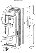 FRESH FOOD DOOR Diagram and Parts List for TFG24PETCWH  General Electric Refrigerator