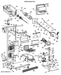 FREEZER SECTION Diagram and Parts List for TFG24PRTCBB  General Electric Refrigerator