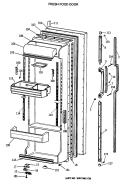 FRESH FOOD DOOR Diagram and Parts List for TFG24ZRTCWH  General Electric Refrigerator
