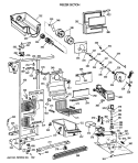 FREEZER SECTION Diagram and Parts List for TFK22PRTCAA  General Electric Refrigerator