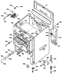 Section Diagram and Parts List for JBP48GV1  General Electric Range