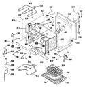 Section Diagram and Parts List for JTP18AT1AA  General Electric Wall Oven