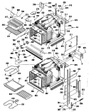 Section Diagram and Parts List for ZEK757WP4WG  General Electric Wall Oven