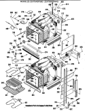 Section Diagram and Parts List for ZEK755WP4WG  General Electric Wall Oven