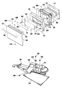Section Diagram and Parts List for ZEK755WP4WG  General Electric Wall Oven