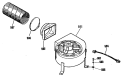 Part Location Diagram of WB26K5028 GE MOTOR WITH HOUSING