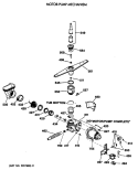 MOTOR - PUMP MECHANISM Diagram and Parts List for GSM603T-60WW  General Electric Dishwasher