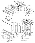 Section Diagram and Parts List for ZBD3000V65WW  General Electric Dishwasher