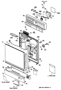 Section Diagram and Parts List for GSM603X-66AW  General Electric Dishwasher