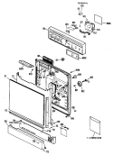 Part Location Diagram of WD34X1218 GE ESCUTCHEON