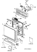 Part Location Diagram of WD34X1213 GE INSERT ESCUTCHEON