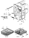 Section Diagram and Parts List for GSD950X-66  General Electric Dishwasher