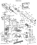 FREEZER SECTION Diagram and Parts List for TFK24PRTCAA  General Electric Refrigerator
